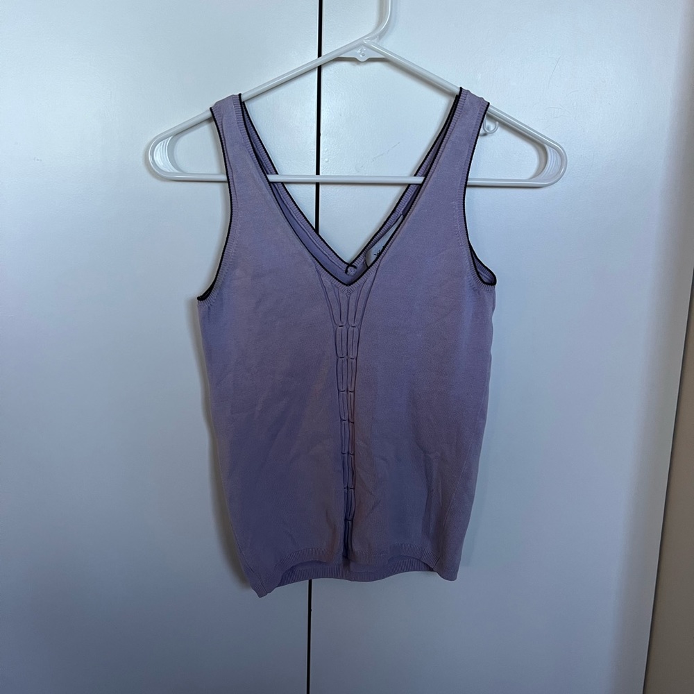 Wayne Rogers purple tank top with black ends in size large